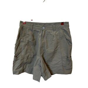 Khaki cargo shorts #outdooradventures swishy size women’s 8 medium  S1